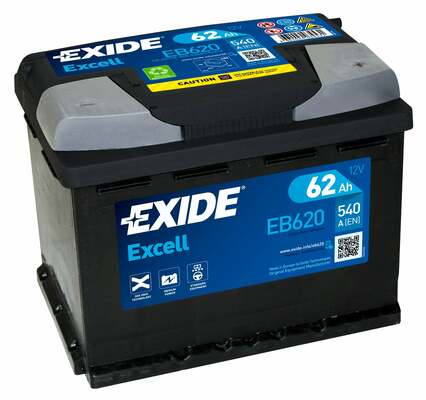 Exide Excell EB620 Fahrzeugbatterie Plombierte Bleisäure (VRLA) 62 Ah 12 V 540 A Auto