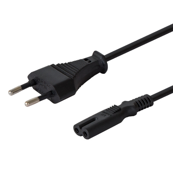 Savio CL-100 Stromkabel Schwarz 1,8 m IEC Type E (3.4 mm, 3.1 mm) IEC C7