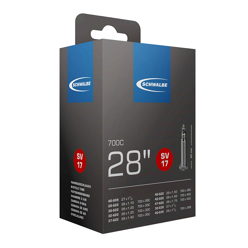 Schwalbe 10429363 Fahrradschlauch Presta-Ventil 28" 28 - 47 mm