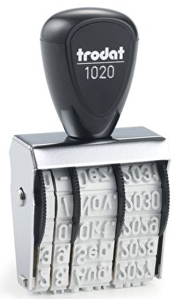 Wedo 51 1020 Traditionell Text/Datumsstempel Metall