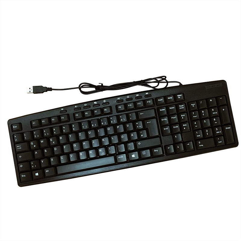 ROLINE 18.02.3226 Tastatur Universal USB QWERTZ Deutsch Schwarz
