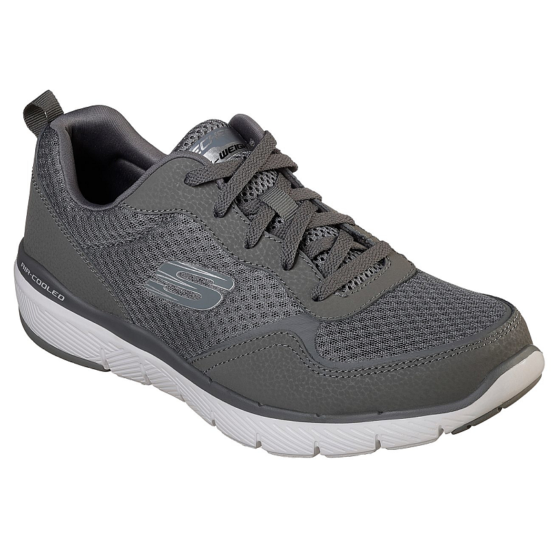 Skechers Flex Advantage 3.0 Sportschuh Männlich Anthrazit, Weiß