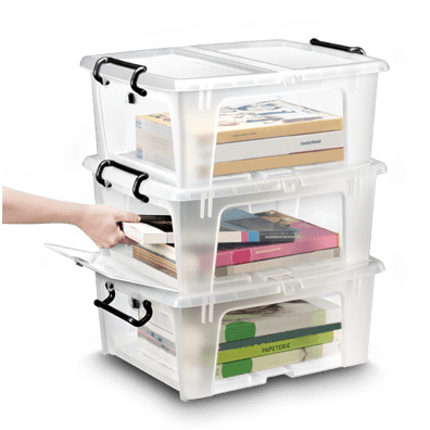 Strata HW695 Aufbewahrungsbox Rechteckig Polypropylen (PP) Schwarz, Transparent