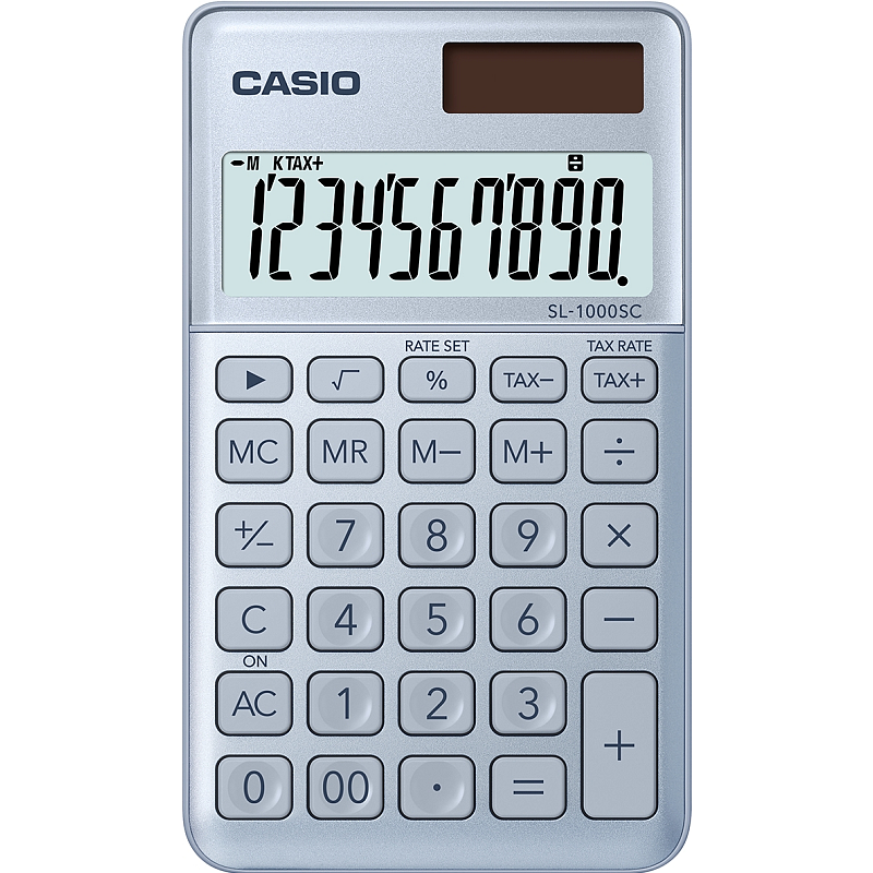 Casio SL-1000SC-BU Taschenrechner Tasche Einfacher Taschenrechner Schwarz