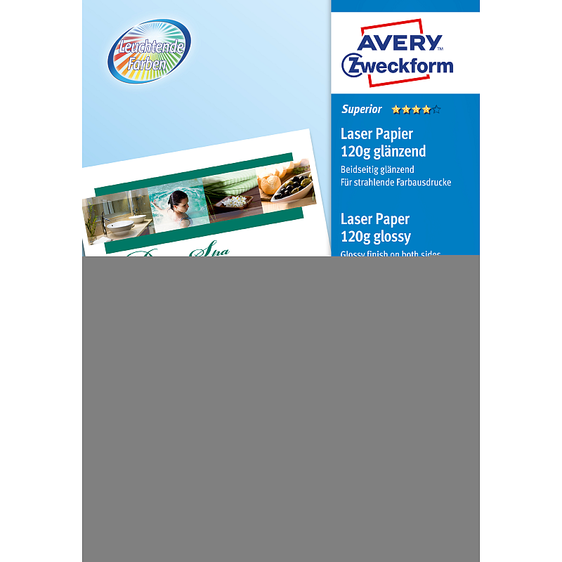Avery Premium Colour Laser Photo Paper 120 g/m² Druckerpapier A4 (210x297 mm) Glanz Weiß