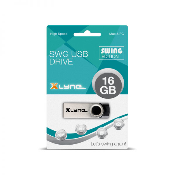 xlyne 177562-2 USB-Stick 16 GB USB Typ-A 2.0 Schwarz, Silber