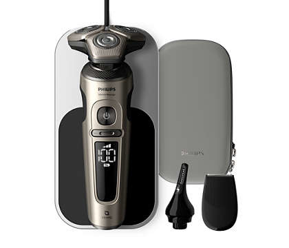 Philips Shaver S9000 Prestige SP9883/36 Elektrischer Nass- und Trockenrasierer mit SkinIQ
