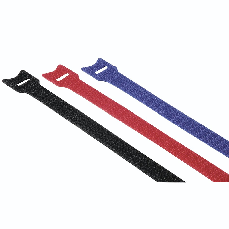 Hama 00221005 Kabelbinder Kabelbinder mit Klettverschluss Nylon Schwarz, Blau 12 Stück(e)
