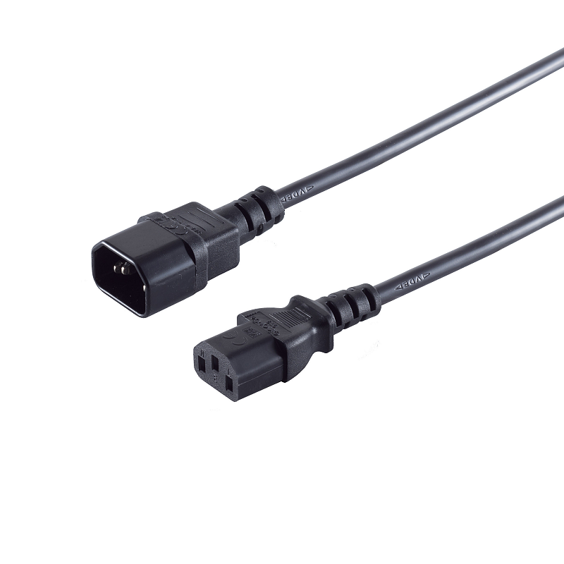 S/CONN maximum connectivity 60009-1.0 Stromkabel Schwarz 1 m IEC C13 IEC C14