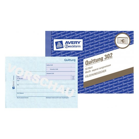 Avery 302 Verwaltungsbuch Blau, Weiß