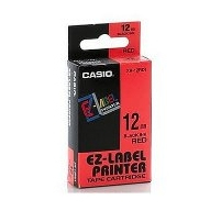 Casio XR-12RD1 Druckeretikett Schwarz, Rot