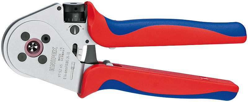 Knipex 97 53 09 SB Kabel-Crimper Crimpwerkzeug Blau, Rot, Silber