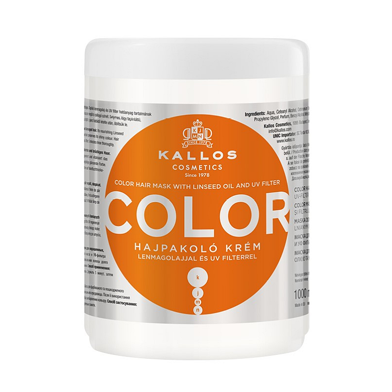 Kallos KJMN Color Hair Mask 1000ml Haarmaske Frauen