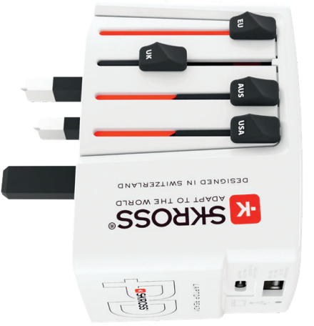 Skross 1.302332 Ladegerät für Mobilgeräte Digitalkamera, E-Buchleser, Laptop, Powerbank, Smartphone, Smartwatch, Tablets Weiß AC Drinnen