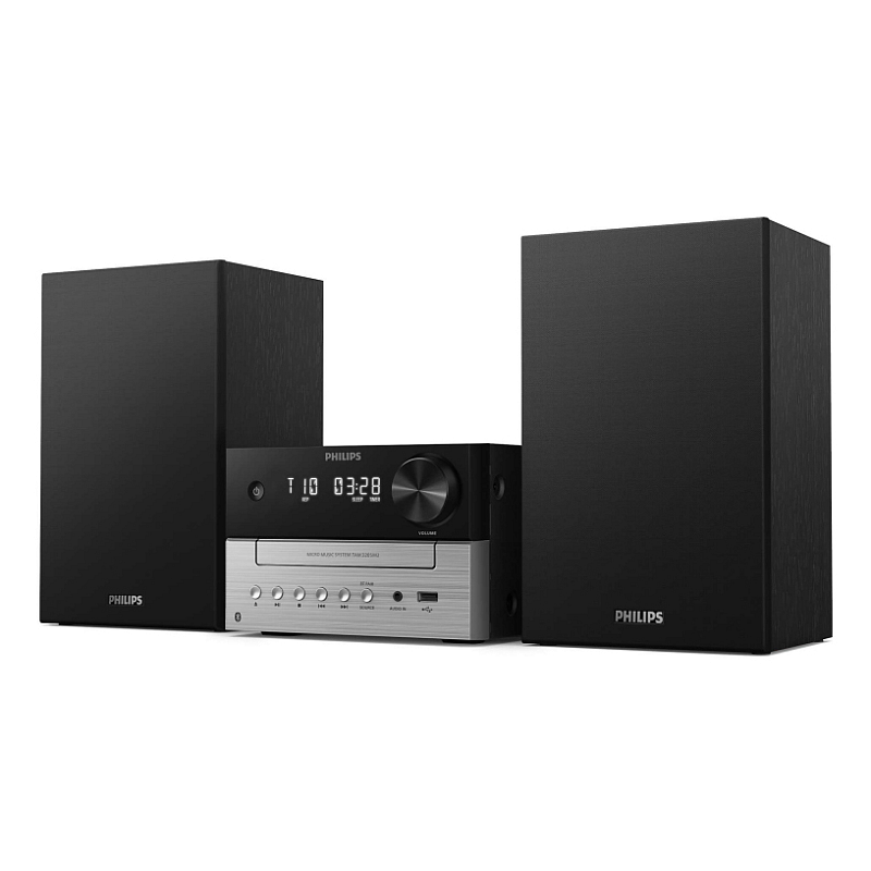Philips TAM3205M2 Home-Stereoanlage Heim-Audio-Mikrosystem 20 W Schwarz, Silber