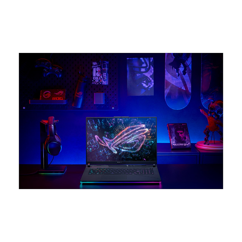 ASUS ROG Strix G16 G614PR-RV081W AMD Ryzen™ 9 8940HX Laptop 40,6 cm (16") WUXGA 32 GB DDR5-SDRAM 1 TB SSD NVIDIA GeForce RTX 5070 Ti Wi-Fi 6E (802.11ax) Windows 11 Home Deutsch Schwarz, Grau