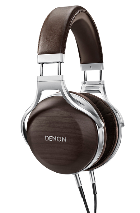 Denon AH-D5200 Kopfhörer Kabelgebunden Kopfband Braun, Silber