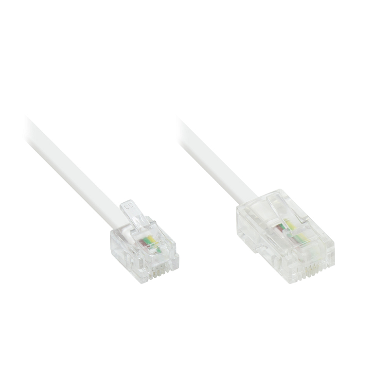 Alcasa TZM-6W Telefonkabel 6 m Weiß