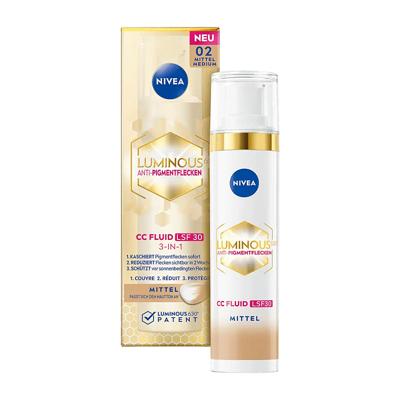 NIVEA Cellular Luminous630® 3-in-1 CC Fluid Medium LSF30