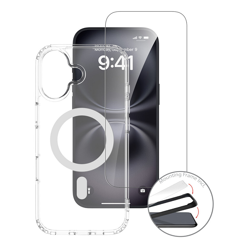 4smarts 541556 Handy-Schutzhülle 16 cm (6.3") Rand Transparent, Weiß