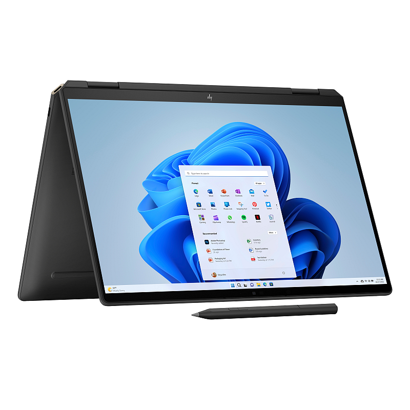HP Spectre x360 14-eu0178ng Intel Core Ultra 7 155H Hybrid (2-in-1) 35,6 cm (14") Touchscreen 3K 32 GB LPDDR5x-SDRAM 2 TB SSD Wi-Fi 6E (802.11ax) Windows 11 Home AI PC Schwarz