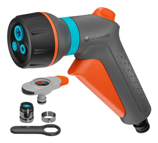 Gardena 18376-20 Garten-Wasserspritzpistole Garten Wassersprühdüse Grau, Orange