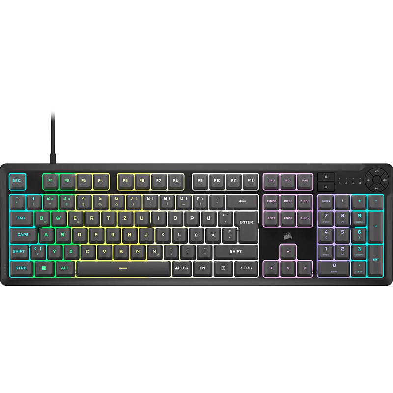 Corsair CH-9226D65-DE Tastatur Gaming USB QWERTZ Deutsch Grau