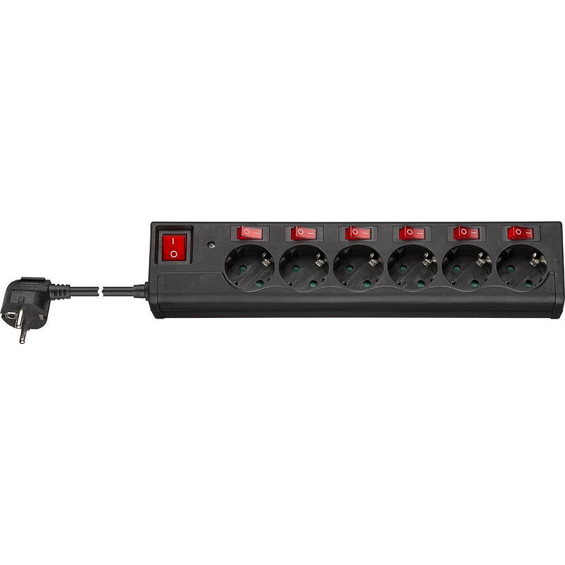 Goobay 72567 Spannungsschutz Schwarz 6 AC-Ausgänge 230 V 1,5 m