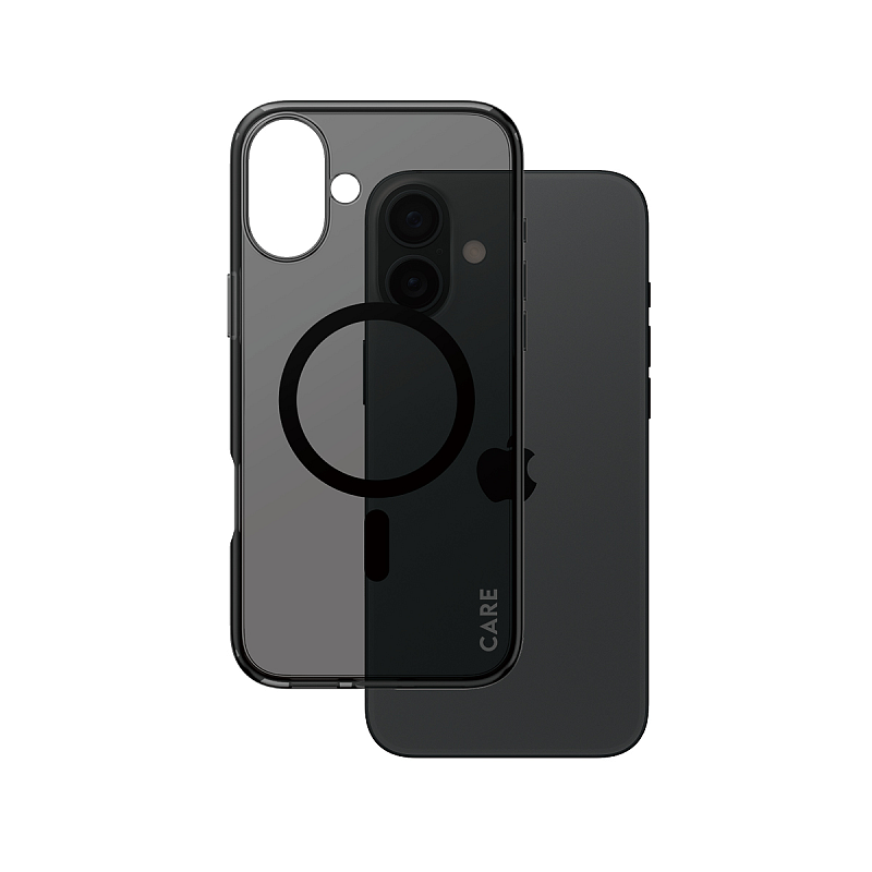 PanzerGlass CARE™ by ® Urban Combat Case Smokey m. Schwarz MagSafe iPhone 16 Plus