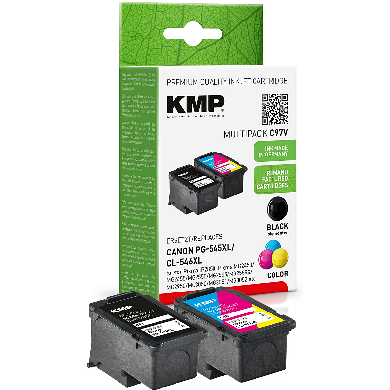 KMP C97V Druckerpatrone 2 Stück(e) Kompatibel Hohe (XL-) Ausbeute Schwarz, Cyan, Magenta, Gelb