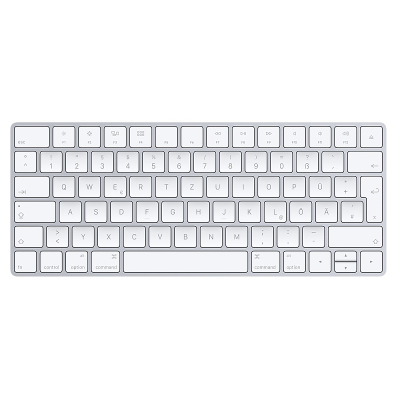 Apple Magic Keyboard Tastatur Bluetooth QWERTZ Deutsch Silber, Weiß