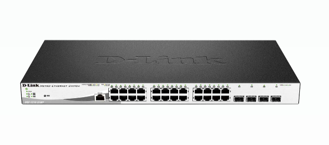 D-Link DGS-1210-28MP/E Netzwerk-Switch Managed L2 Gigabit Ethernet (10/100/1000) Power over Ethernet (PoE) 1U Schwarz, Grau