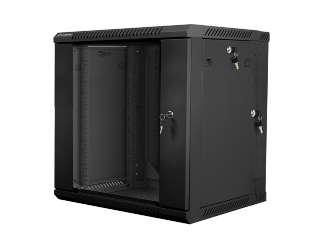 Lanberg WF02-6612-10B Rack 12U Wandmontiertes Regal Schwarz