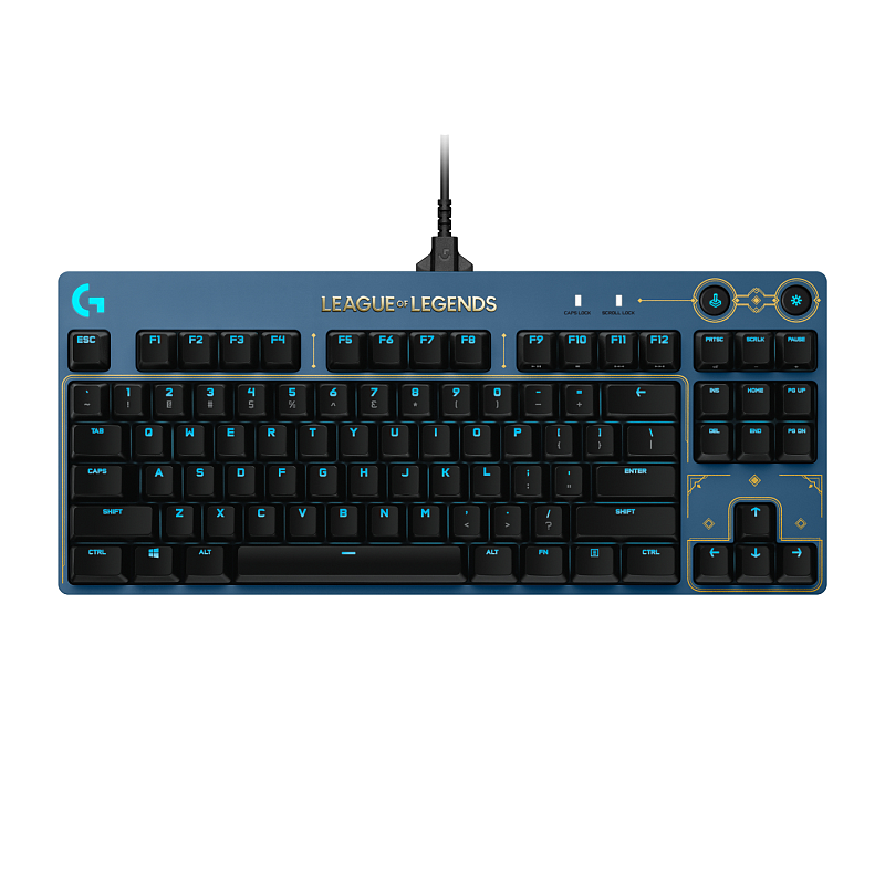 Logitech G 920-010534 Tastatur Gaming USB QWERTZ Deutsch Schwarz, Blau, Gold