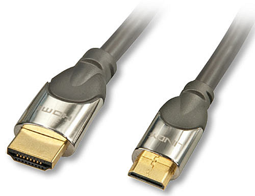 Lindy 41436 HDMI-Kabel 1 m HDMI Typ A (Standard) HDMI Type C (Mini) Schwarz