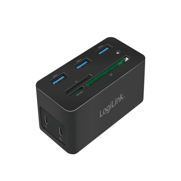 LogiLink UA0370 laptop-dockingstation & portreplikator Kabelgebunden USB 3.2 Gen 1 (3.1 Gen 1) Type-C Schwarz