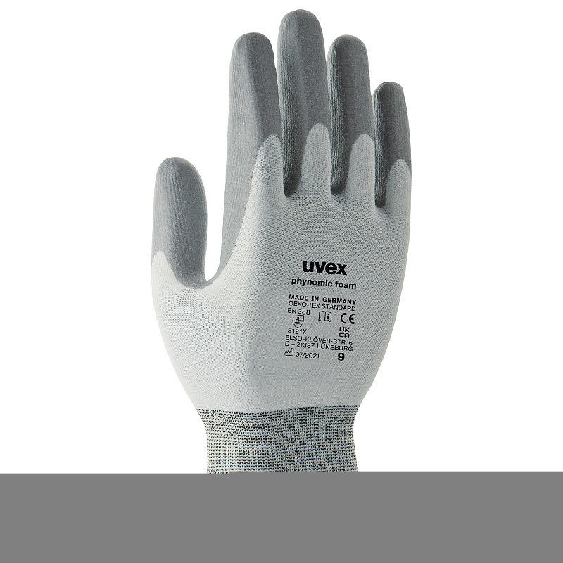 Uvex 6005007 Handschutz Grau, Weiß Elastan, Polyamid 1 Stück(e)