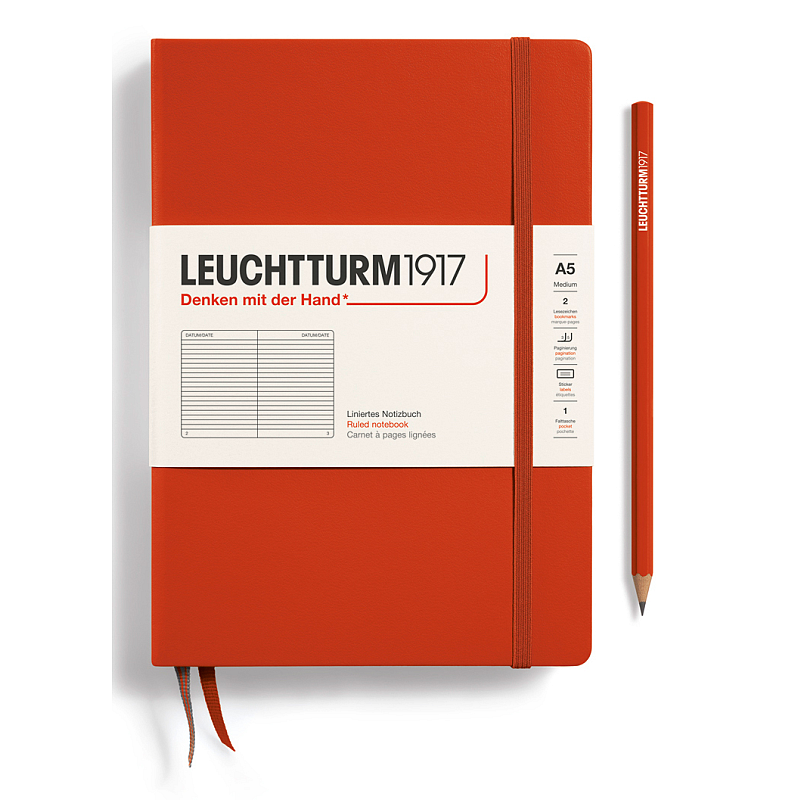 Leuchtturm 367252 Notizbuch A5 251 Blätter Rot