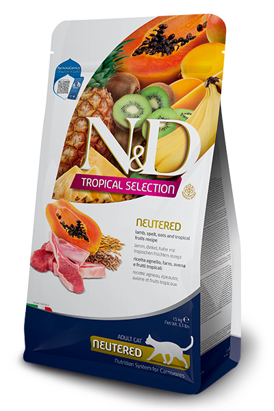 Farmina Pet Food 8010276042132 Katzen-Trockenfutter 5 kg Adult Fruits, Lamm