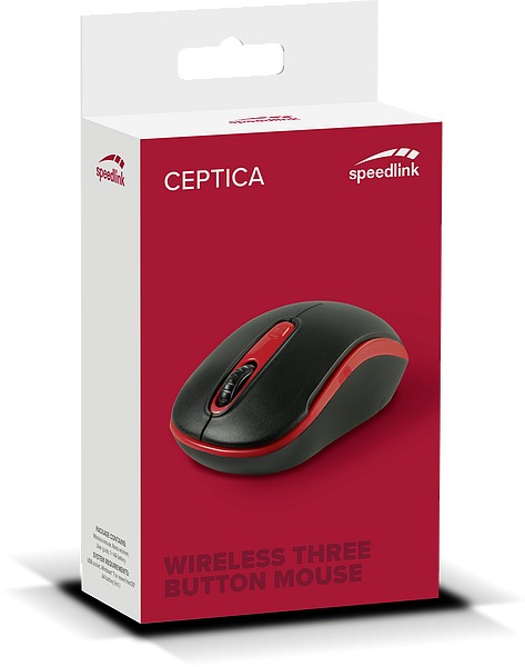 SPEEDLINK Ceptica Maus Büro Beidhändig RF Wireless Optisch 1600 DPI