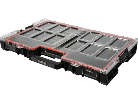 Yato YT-09181 Kleinteil/Werkzeugkasten Kasten für Kleinteile Polypropylen Schwarz, Transparent