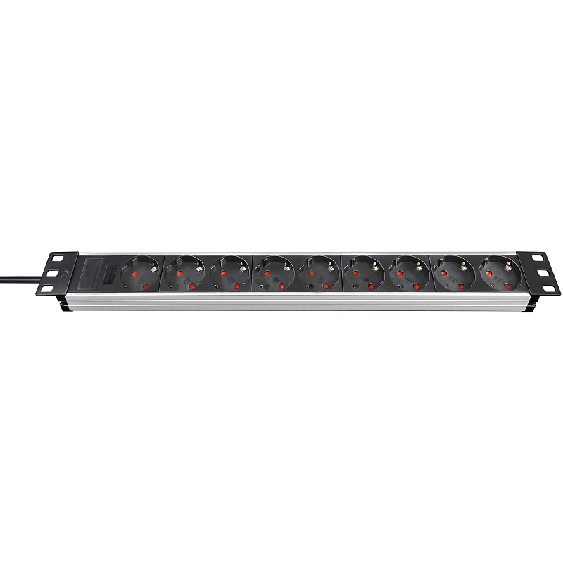 Brennenstuhl 1390007009 Verlängerungskabel 2 m 9 AC-Ausgänge Aluminium, Schwarz