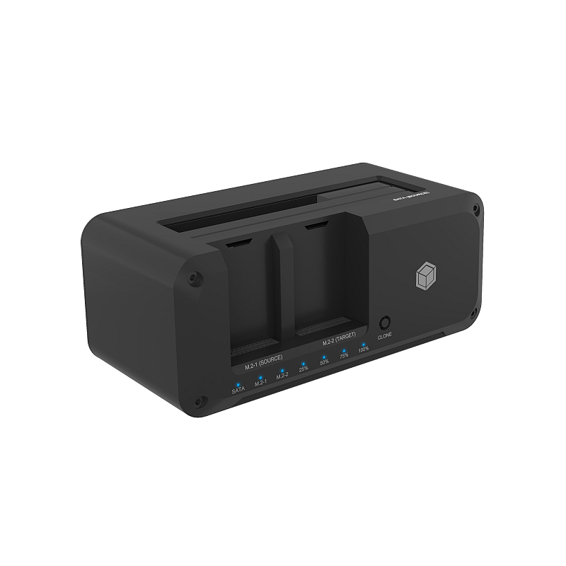 ICY BOX IB-2924MSCL-C31, Docking & CloneStation, klont 1x 2,5"/3,5" zu 1x M.2 NVMe & M.2 NVMe zu M.2 NVMe, erkennt 3x Laufwerke über USB-C®/-A Host 10 Gbit/s