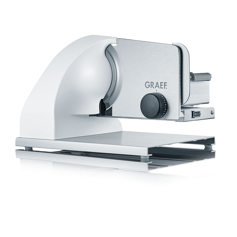Graef SKS901EU Schneidemaschine Elektro 185 W Edelstahl, Weiß Aluminium