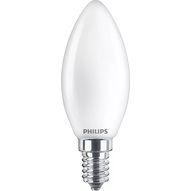 Philips Filament-Kerzenlampe, B35 E14, Milchglas, 40 W