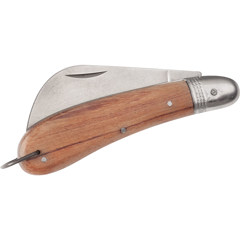 kwb 029000 Teppichmesser Edelstahl, Holz Messer mit klappbarer Klinge