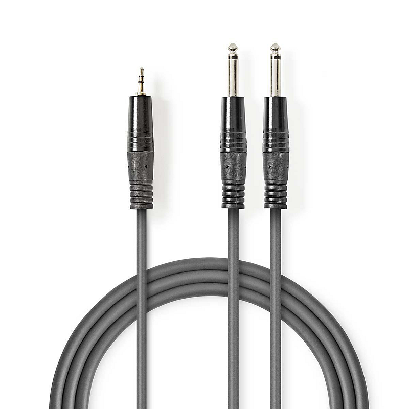 Nedis COTH23200GY30 Audio-Kabel 3 m 2 x 6.35mm 3.5mm Grau