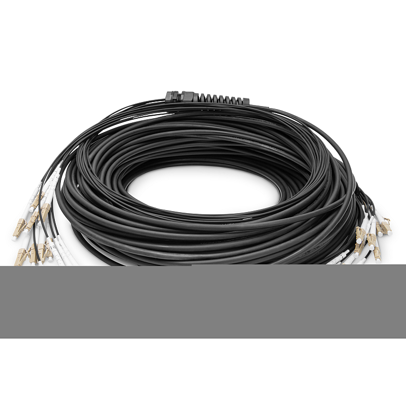 Digitus Vorkonfektionierte Glasfaser Universal Breakout Kabel, Multimode OM4, 12 Fasern, LC/UPC - LC/UPC