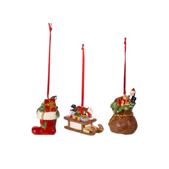 Villeroy & Boch Nostalgic Ornaments Spezifisches Weihnachtsornament Porzellan Mehrfarbig 3 Stück(e)
