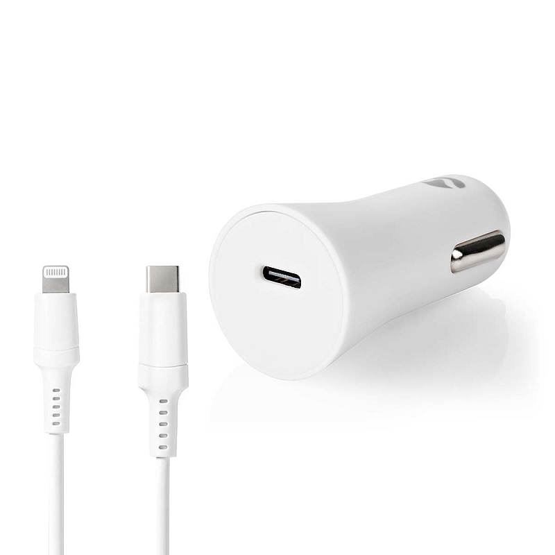 Nedis CCPDL20W111WT Ladegerät für Mobilgeräte Universal Weiß Zigarettenanzünder Auto